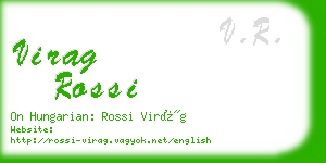 virag rossi business card